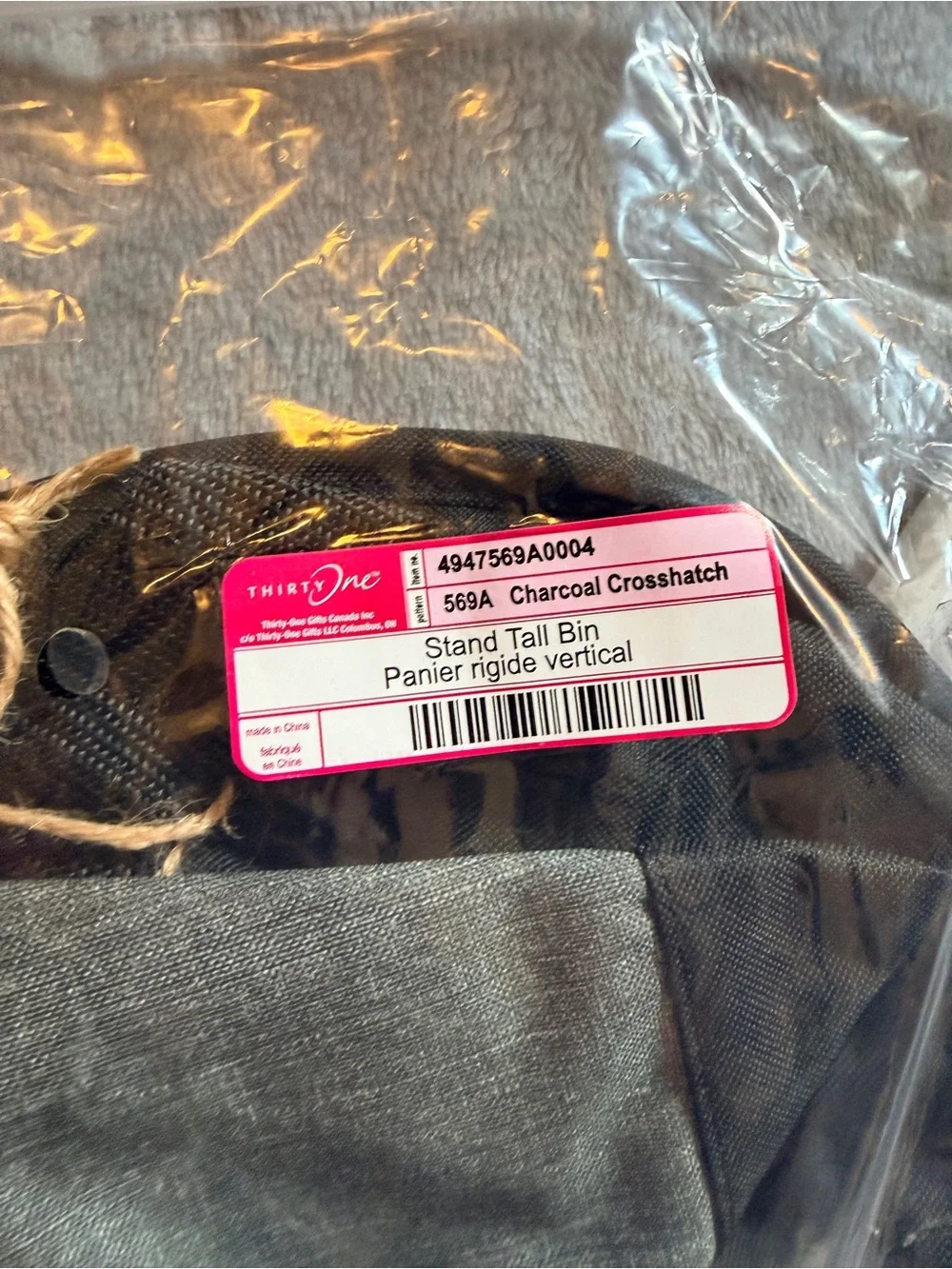 thirty-one Gray and Black Foldable Laundry Tote